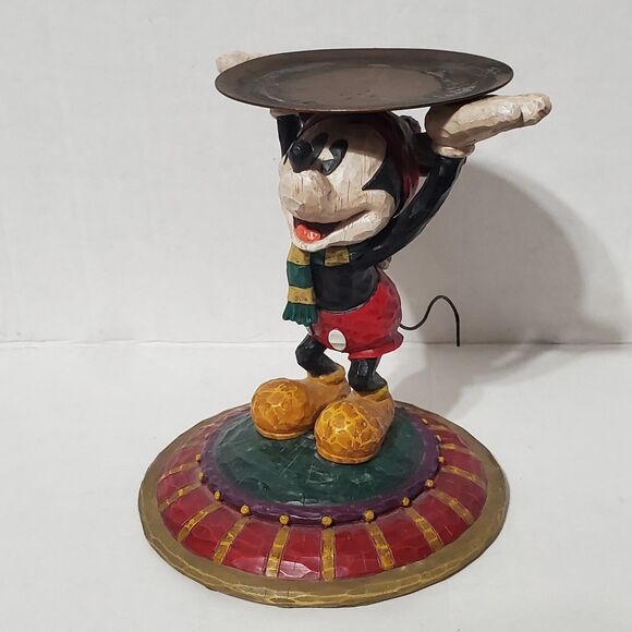 Disneyland Resort Jim Shore Mickey Mouse Candle Holder Disney Parks Xmas Winter - Picture 3 of 11